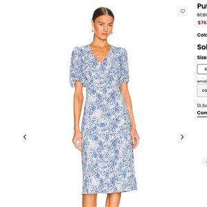 BCBGeneration Puff Sleeve Midi Dress